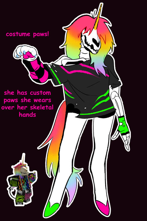OC Reference, based off my Roblox Avatar